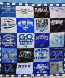 Ncaa Middle Tennessee State Blue Raiders Quilt Blanket 1259