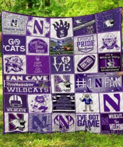 Ncaa Northwestern Wildcats Quilt Blanket 502