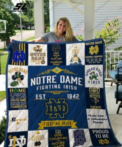 Ncaa Notre Dame Fighting Irish Quilt Blanket 219