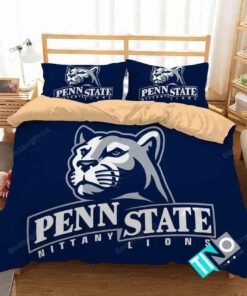 Ncaa Penn State Nittany Lions Logo With Iconic Colors Bedding Set (duvet Cover & Pillow Cases)