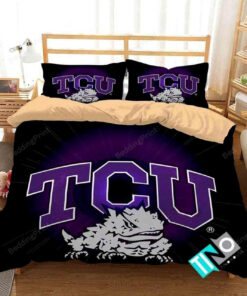 Ncaa Tcu Horned Frogs Logo Duvet Cover Bedding Set
