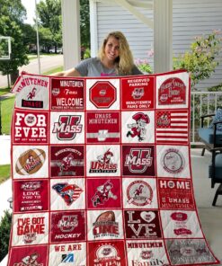 Ncaa Umass Minutemen Quilt Blanket 1177