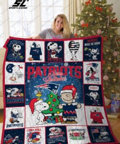 New England Patriots Snoopy Quilt Blanket Ver 1