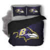 Nfl Baltimore Ravens 4 Duvet Cover Bedding Set