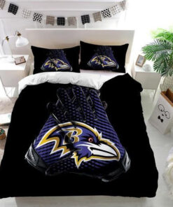Nfl Baltimore Ravens Gloves Custom Bedding Set Duvet Cover