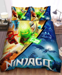 Ninjago Elemental Masters Ninja Vs The Ice Samurai Split Art Bed Sheets Duvet Cover Bedding Sets