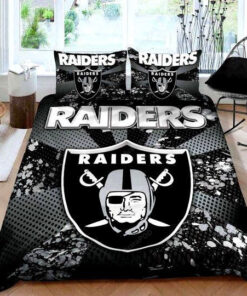 Oakland Raiders Duvet Cover Bedding Set