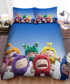 Oddbods All Characters Bed Sheets Spread Duvet Cover Bedding Sets
