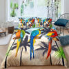Parrot In Tropical Beach Bedding Set Bed Sheets Duvet Cover Bedding Sets