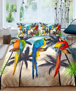 Parrot In Tropical Beach Bedding Set Bed Sheets Duvet Cover Bedding Sets