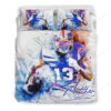 Personalized Custom Duvet Cover Football Bedding Set With Your Signature & Number
