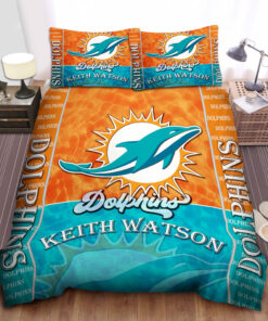 Personalized Custom Name Miami Dolphins Duvet Covers Bedding Set Fans Gift