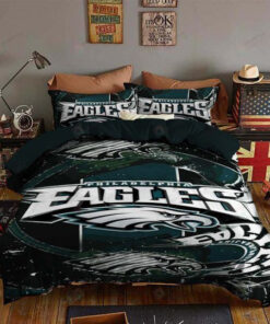 Philadelphia Eagles Bedding Set Sleepy Halloween And Christmas (duvet Cover & Pillow Cases)