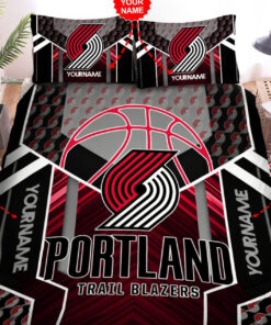 Portland Trail Blazers Bedding Set Custom Name Portland Trail Blazers Duvet Covers Trail Blazers Nba Bedding Set Nba Fans Gift Hc Cb77