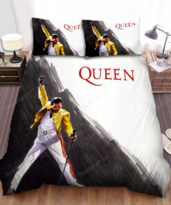 Queen Freddie Mercury Iconic Pose On Stage Bed Sheets Duvet Cover Bedding Sets