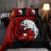 Red & Black Dragon And Wolf Bed Sheets Duvet Cover Bedding Sets