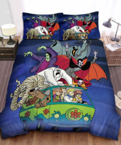 Scooby Doo Movies, Vampire, Mummy And Frankenstein Bed Sheets Duvet Cover Bedding Sets