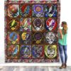 Skull Grateful Dead Steal Your Face Quilt Blanket