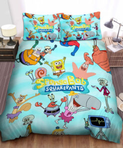 Spongebob Squarepants, Pearl Krabs And Uncle Bed Sheets Duvet Cover Bedding Sets