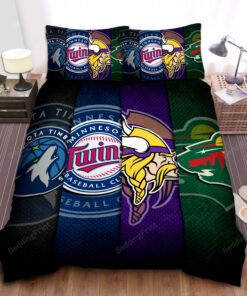 Sports Minnesota Sport Teams Bed Sheet Duvet Cover Bedding Sets