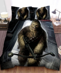 Star Wars Chewbacca Holding A Modern Crossbow Bed Sheets Duvet Cover Bedding Sets