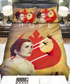 Star Wars Princess Leia & Rebel Alliance Logo Bed Sheets Spread Duvet Cover Bedding Sets