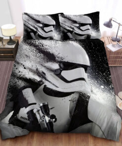Star Wars Stormtrooper In Black & White Color Splash Artwork Bed Sheets Duvet Cover Bedding Sets