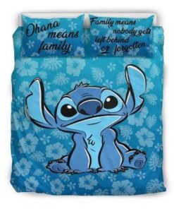 Stitch Ohana 3d Customize Bedding Set Duvet Cover Setbedroom Set