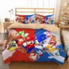 Super Mario And Sonic The Hedgehog #1 Duvet Cover Bedding Set