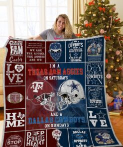 Texas Aampm Aggies Amp Dallas Cowboys Quilt Blanket