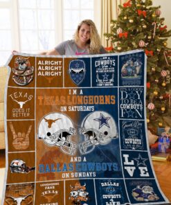 Texas Longhorns Amp Dallas Cowboys Quilt Blanket