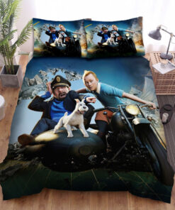 The Adventures Of Tintin Animated Movie Bed Sheets Duvet Cover Bedding Sets