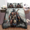 The Mandalorian In Bounty Hunter Costume Bed Sheets Duvet Cover Bedding Sets
