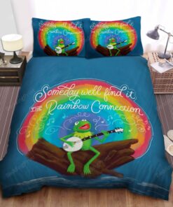 The Muppets Kermit The Frog Singing The Rainbow Connection Painting Bed Sheets Duvet Cover Bedding Sets