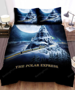The Polar Express Full Moon Background Bed Sheets Duvet Cover Bedding Sets