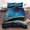 Titanic The Largest Ship Afloat At The Time Illustration Bed Sheets Duvet Cover Bedding Sets