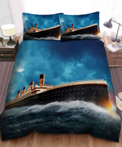 Titanic The Largest Ship Afloat At The Time Illustration Bed Sheets Duvet Cover Bedding Sets
