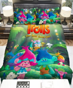 Trolls Characters The Beat Goes On! Bed Sheets Spread Comforter Duvet Cover Bedding Sets