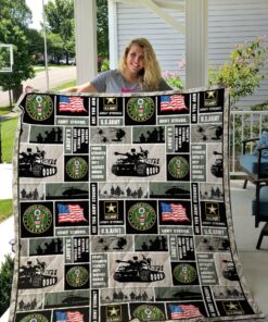 Us Army Strong Quilt Blanket