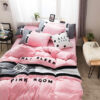 Victorias Secret Pink Embroidery Flannel Bedding Set Model 6