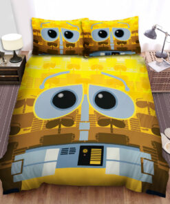 Wall.e Movie Yellow Background Photo Bed Sheets Spread Comforter Duvet Cover Bedding Sets