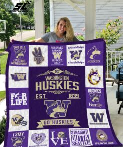 Washington Huskies Quilt Blanket 01