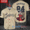 Arizona Diamondbacks Freddy Krueger Halloween World Series Trophy Baseball Jersey Sand