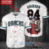 Arizona Diamondbacks Freddy Krueger Halloween World Series Trophy Baseball Jersey