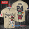 Arizona Diamondbacks x Baby Yoda Star Wars The Mandalorian with Trophy Custom Baseball Jersey Sand