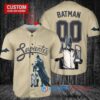 Arizona Diamondbacks x DC Comics Batman The Dark Knight with Trophy Custom Baseball Jersey Sand
