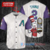Arizona Diamondbacks x Dr Seuss with World Series Trophy Custom Baseball Jersey Cream-Purple