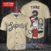 Arizona Diamondbacks x Dr Seuss with World Series Trophy Custom Baseball Jersey Sand
