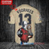 Arizona Diamondbacks x Friday the 13th Jason Voorhees Halloween with World Series Trophy Custom Baseball Jersey Sand