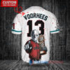 Arizona Diamondbacks x Friday the 13th Jason Voorhees Halloween with World Series Trophy Custom Baseball Jersey White